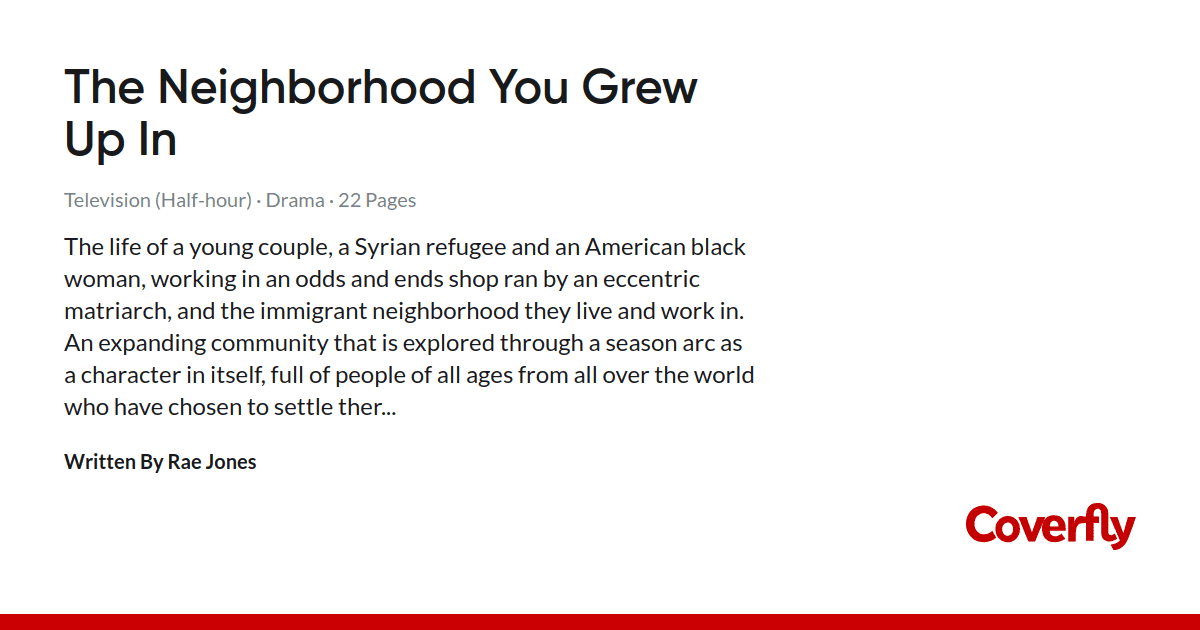 essay about the neighborhood you grew up in