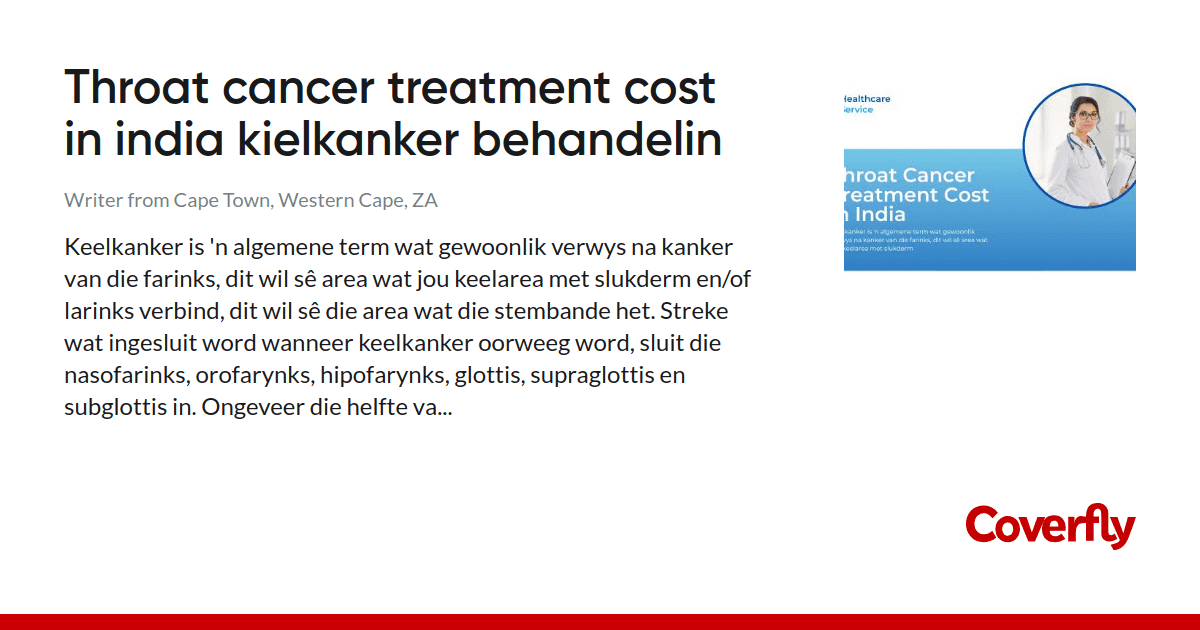 Throat cancer treatment cost in india   kielkanker behandelin